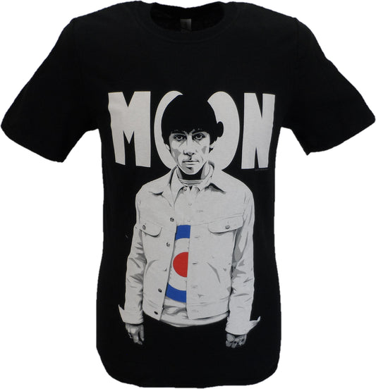 Schwarzes offizielles Herren-T-Shirt „The Who Keith Moon“.