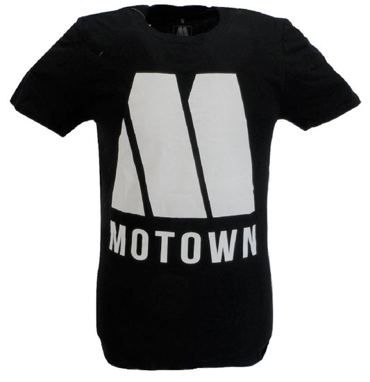 Camiseta negra oficial con logo de motown para hombre.