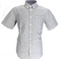 Farah marineblå oxford-bomulds-kortærmede retro-mod button down-skjorter