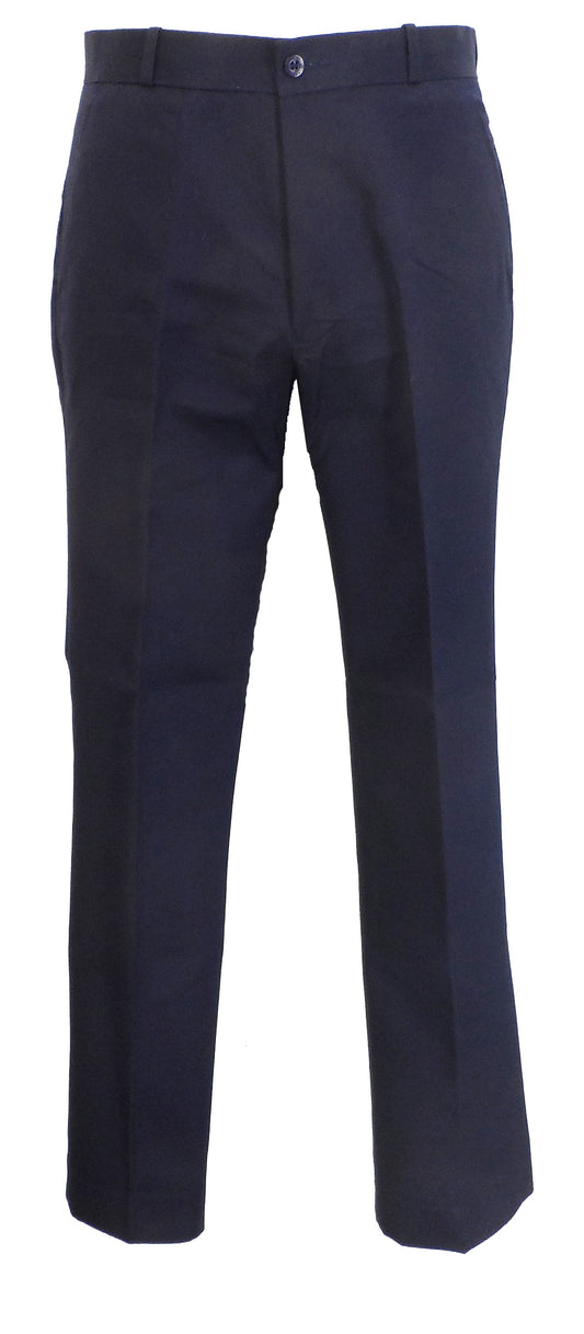 Navy 60S 70S Retro Mod Vintage Sta Press Trousers