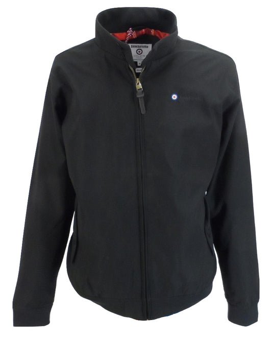 Schwarze, wasserabweisende Harrington-Jacke Lambretta