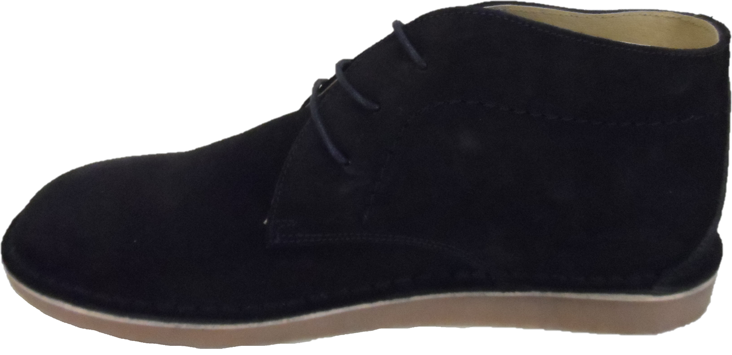 Ikon Original Navy Blue Nomad 70s Mod Style Real Suede Desert Boots