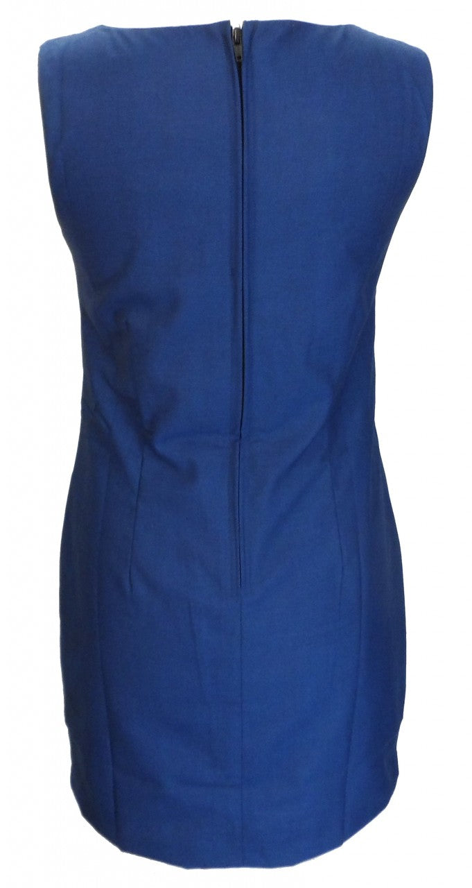Relco señoras retro mod azul/negro tónico delantal/vestido túnica