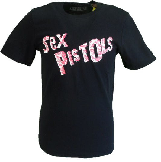 Herre sort officielle sex pistoler multi logo t-shirt