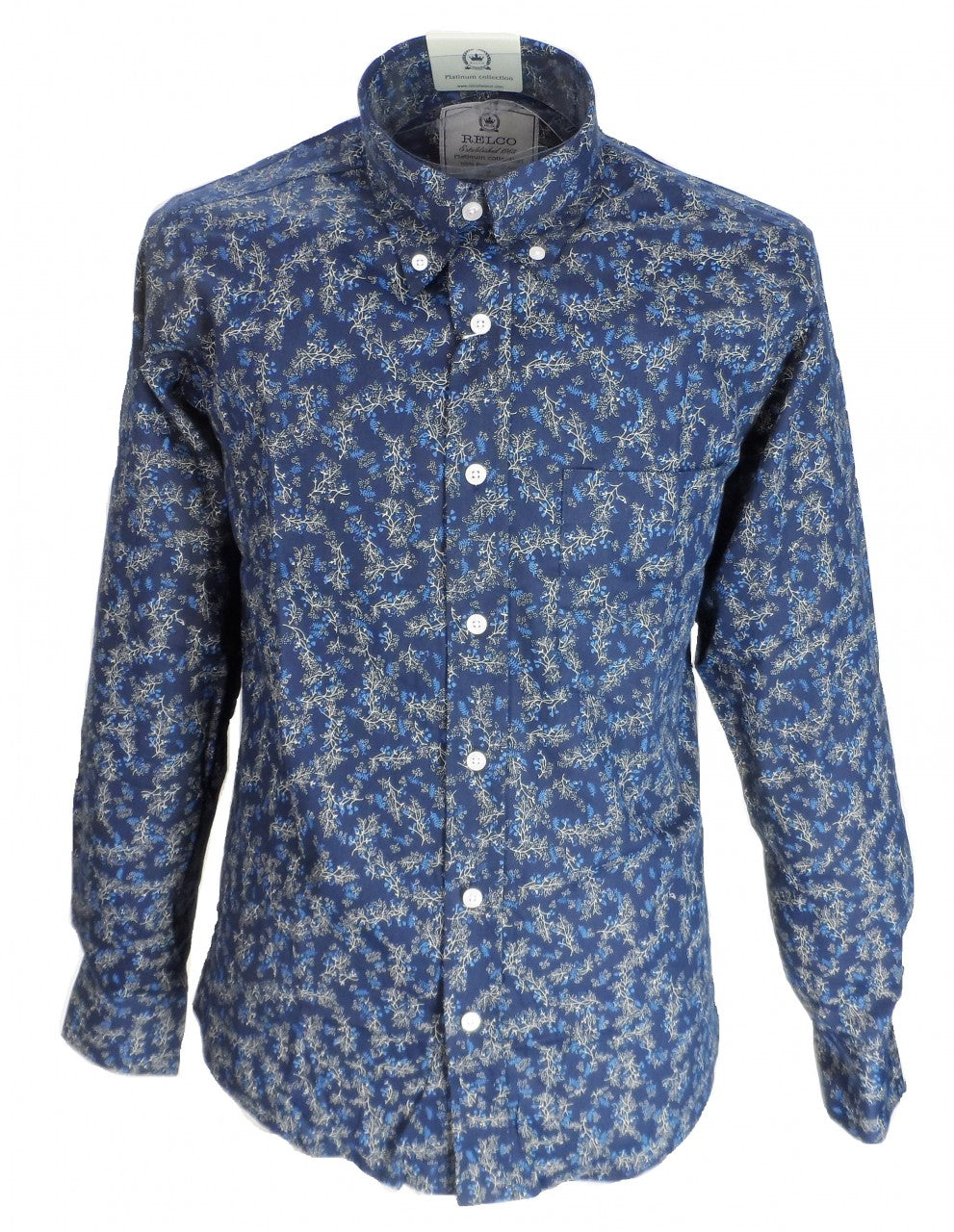 Platinum Navy Floral Cotton 