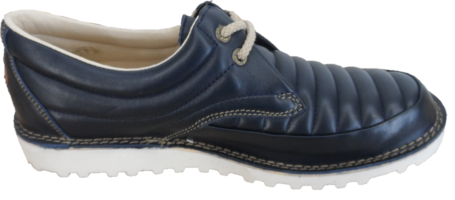 Pod Original Navy Blue Lennox Retro Mod Leather Shoes