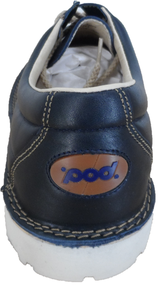 Pod Original marineblaue Lennox-Retro-Mod-Lederschuhe