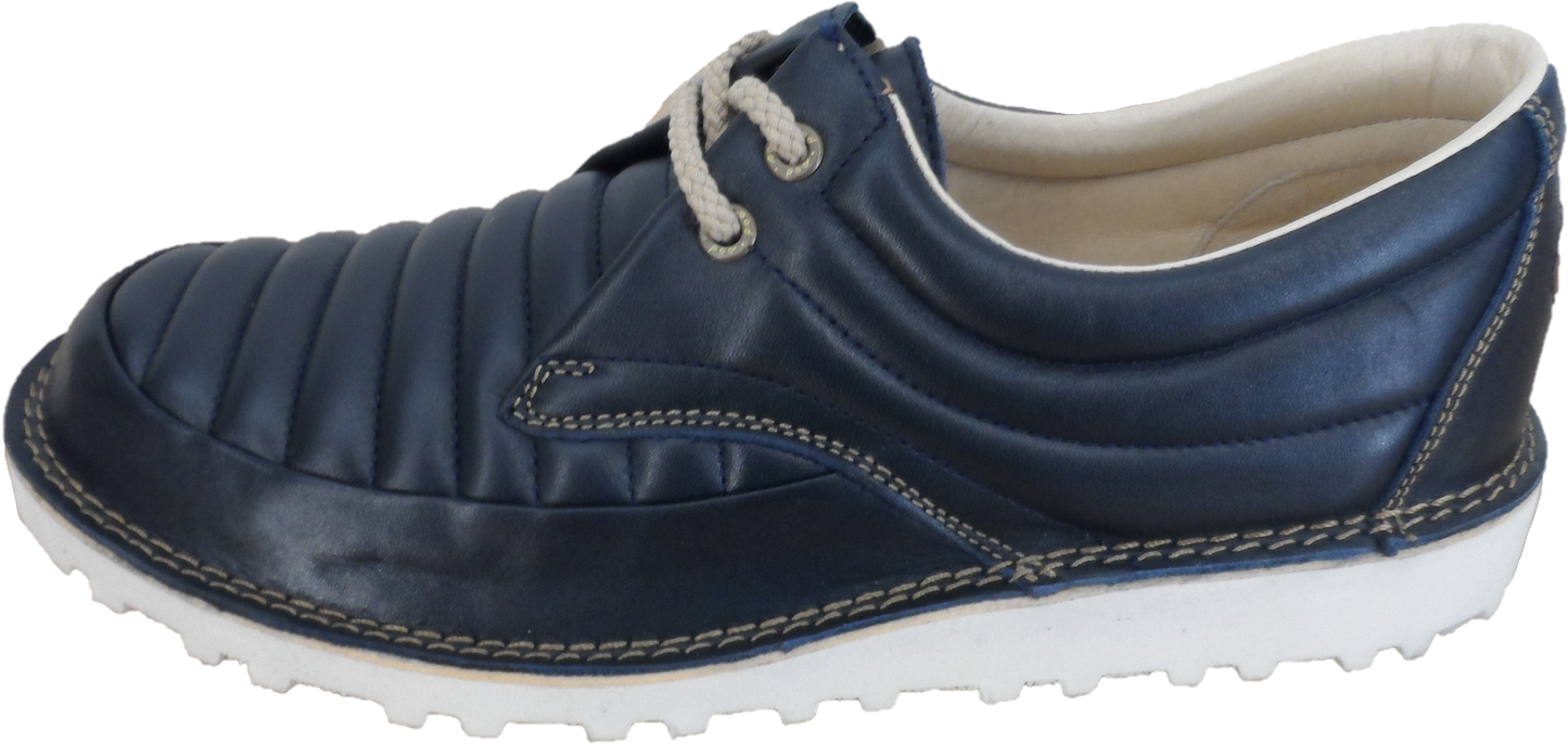 Pod Original Navy Blue Lennox Retro Mod Leather Shoes