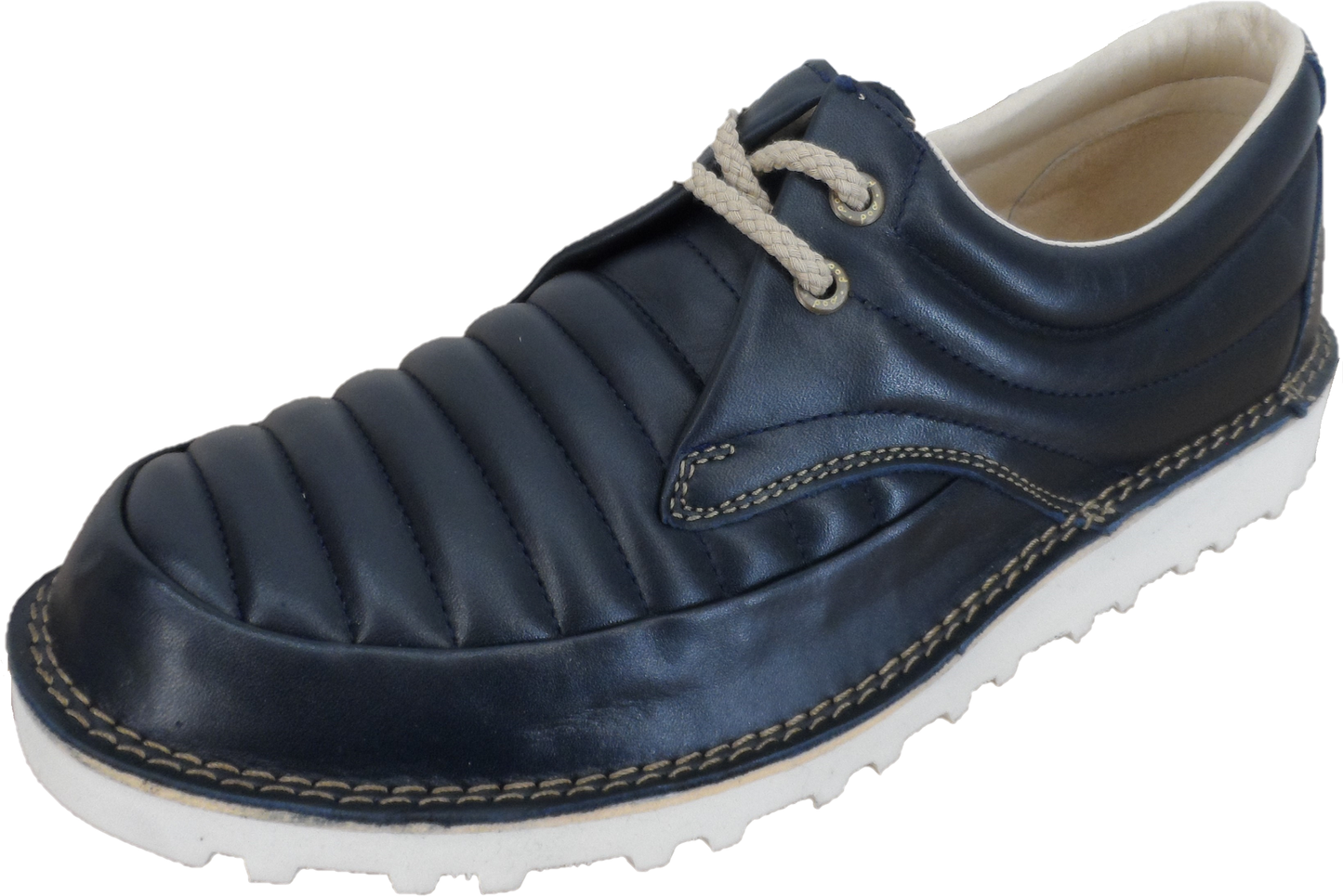 Pod Original marineblaue Lennox-Retro-Mod-Lederschuhe