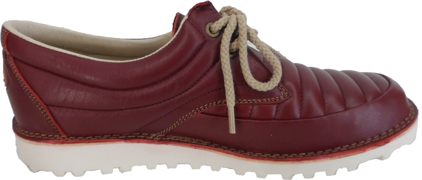 Pod Original rote Lennox Retro-Mod-Lederschuhe