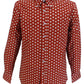 Mazeys Mens Brown and White Retro Mod Polka Dot 100% Cotton Shirts…