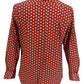 Mazeys Mens Brown and White Retro Mod Polka Dot 100% Cotton Shirts…