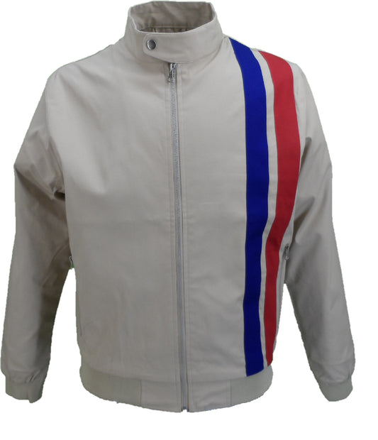 Real Hoxton Mens Beige Rally Jacket