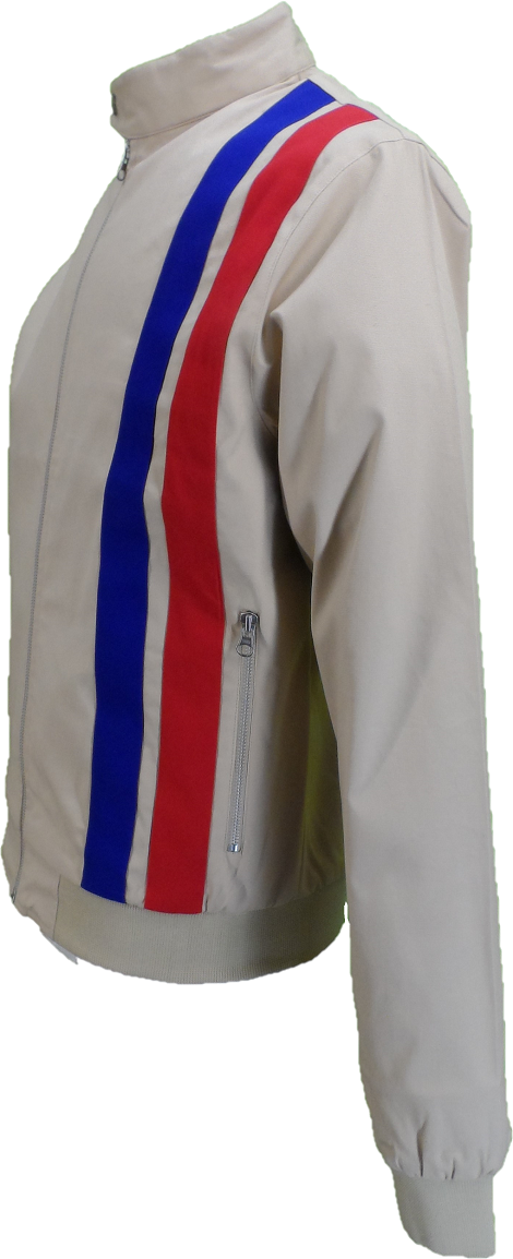 Real Hoxton Mens Beige Rally Jacket