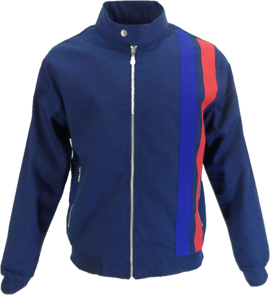 Real Hoxton Mens Dark Blue Rally Jacket