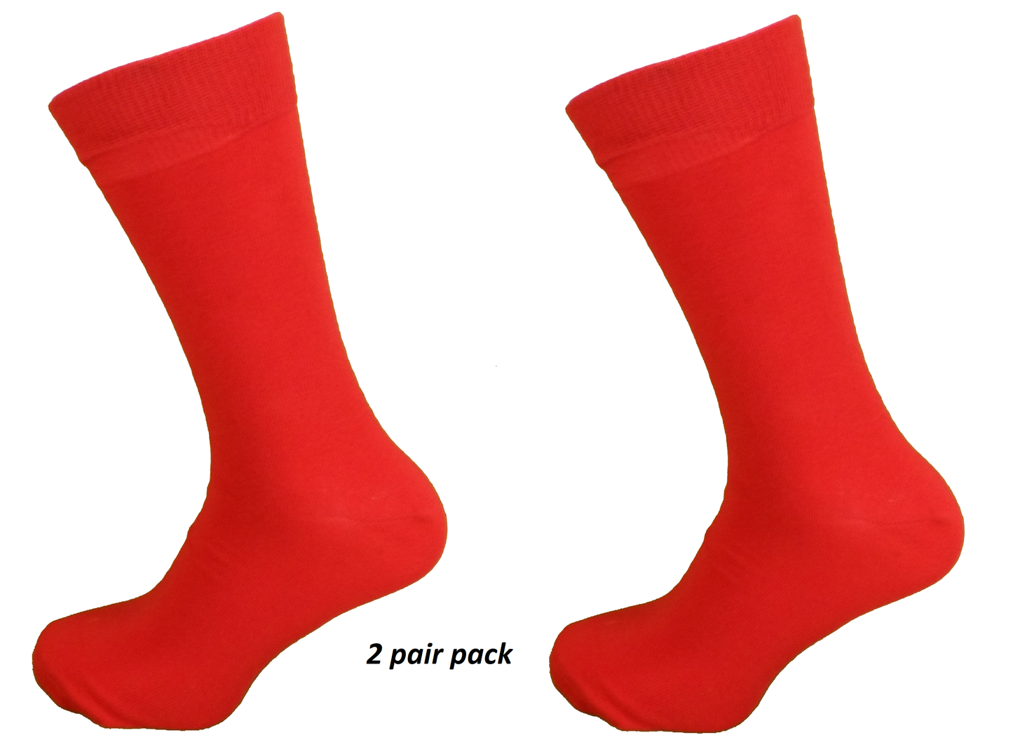 Mens 2 Pair Pack Red Retro Socks