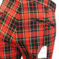 Rote Sta Press Trousers Im 60Er-70Er-Jahre-Retro-Mod-Vintage-Stil Mit Schottenmuster