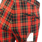 Red Tartan 60S 70S Retro Mod Vintage Sta Press Trousers