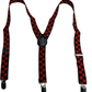 Mazeys Mens 1 Inch Black and Red Checkerboard Braces