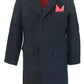 Relco Mens Mod Coat/Overcoat With Red Lining 80% Wool Original Cut