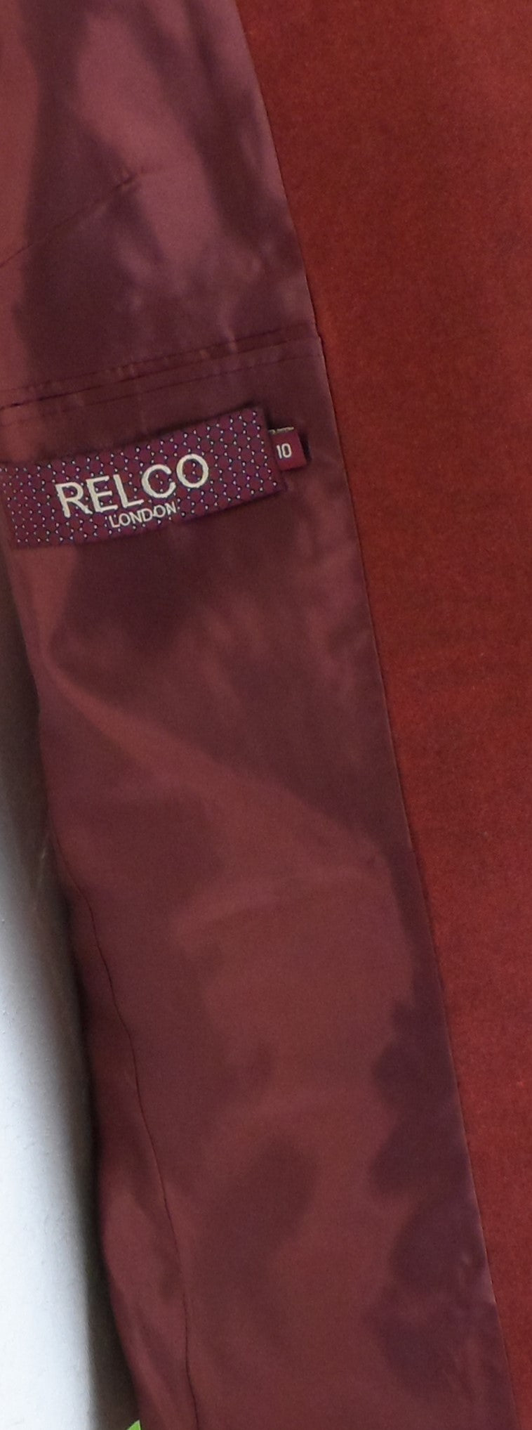 Ladies Relco Tonic Retro Mod Burgundy/Black Short Jackets