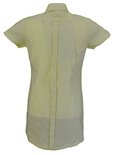 Abito a camicia retrò oxford giallo da donna Relco