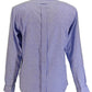 Camicia a maniche lunghe in cotone paisley blu da uomo Relco Platinum