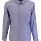 Relco Platinum Herren-Langarmhemd aus blauer Paisley-Baumwolle