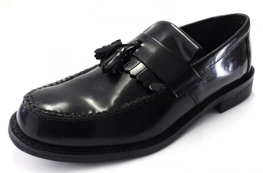 حذاء كلاسيكي أسود كلاسيكي، ska، حذاء بدون كعب ذو شرابة للأولاد من الروح الشمالية