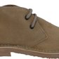 Roamers Stone Retro 70s Mod Style Real Suede Desert Boots