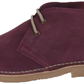 Roamers Burgundy Retro 70s Mod Style Real Suede Desert Boots