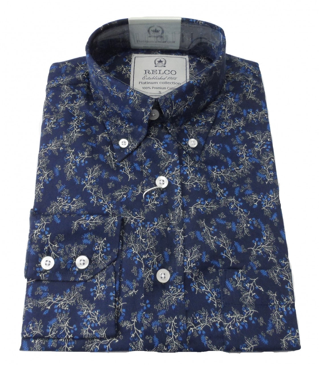 Platinum Navy Floral Cotton 