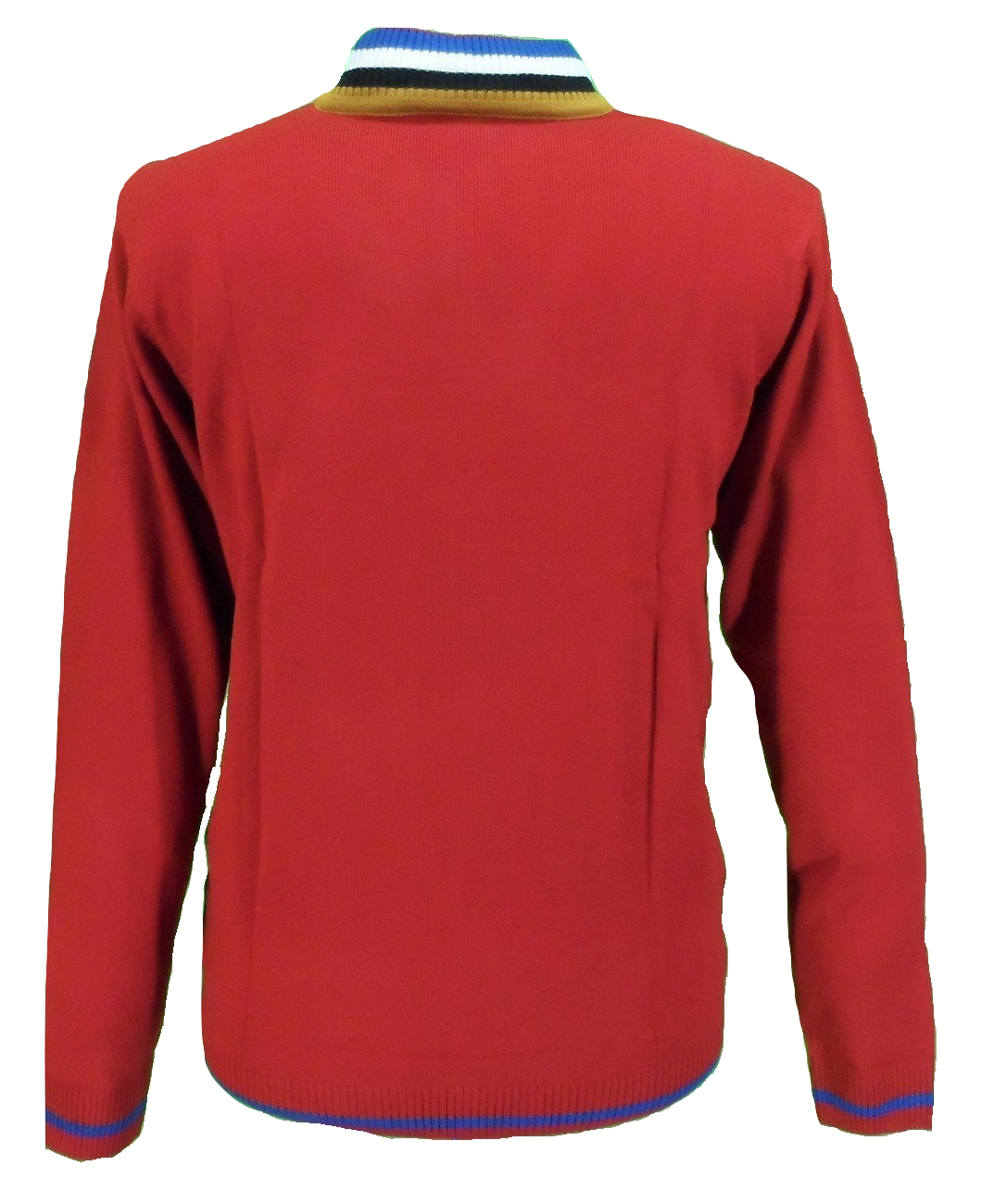 Run & Fly Mens Red Retro Stripe Knitted Cycling Top