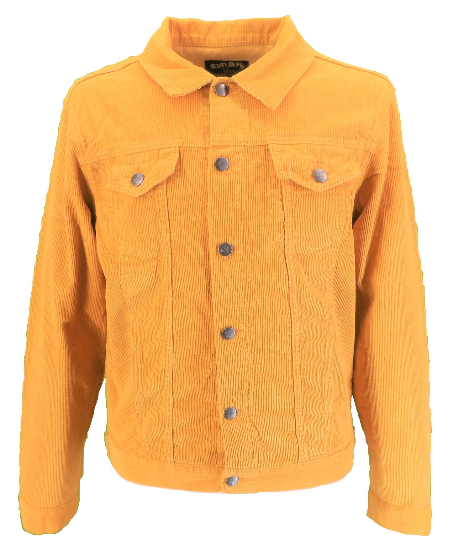 Run & Fly chaqueta de camionero occidental de cordón dorado retro vintage de los años 60 para hombre