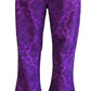 Run & Fly Mens Purple Vintage Jimi Hendrix Paisley Retro Bellbottom Flares