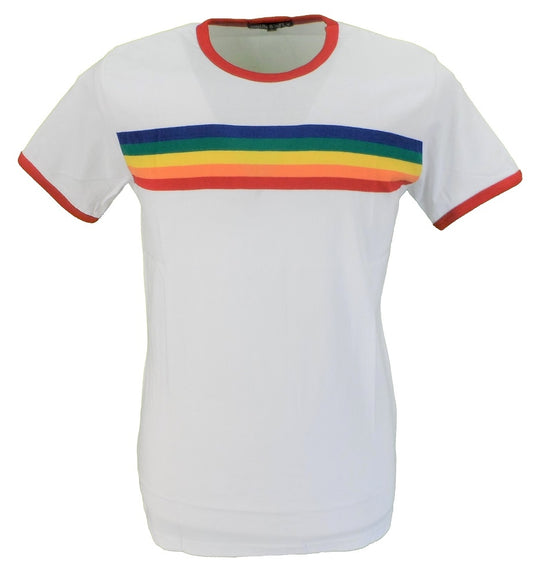 maglietta da uomo a righe arcobaleno