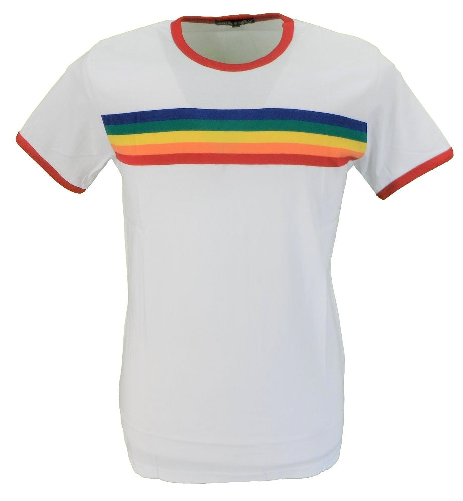 men's rainbow striped T shirt