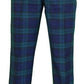 Run & Fly Mens 60s Vintage Retro Mod Checked Blackwatch Tartan Skinny Fit Trousers