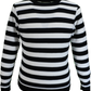 Men's Black and White Retro Striped Jumper