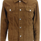 Run & Fly Mens 60s Retro Vintage Tan Cord Western Trucker Jacket