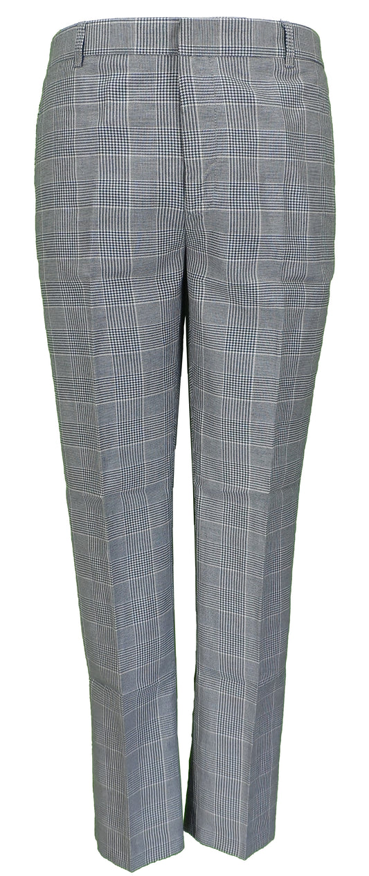 Run & Fly da uomo, pantaloni skinny in tartan scozzese principe di Galles, vintage anni '60, stile retrò