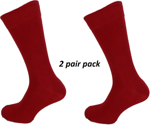 Herren-2er-Pack kirschrote Mod-Retro- Socks