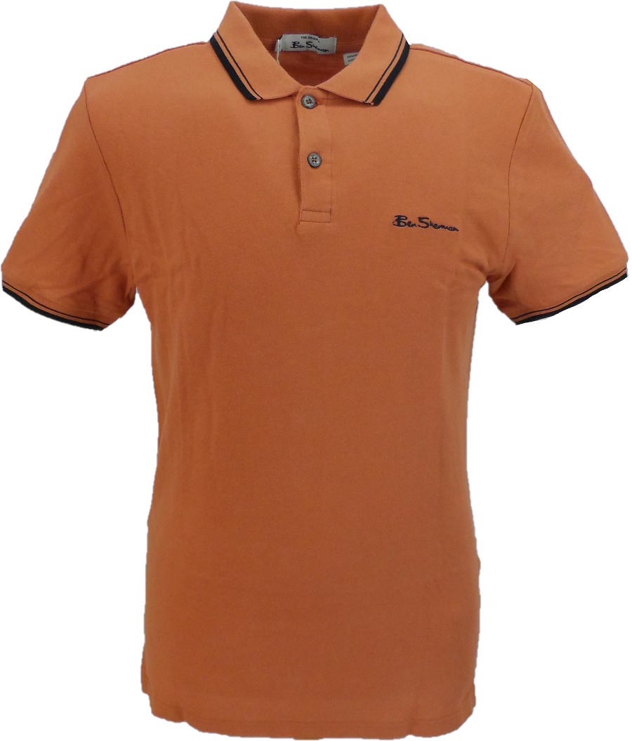 Ben Sherman Polo Teracotta Signature 100 % coton pour homme