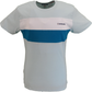 Lambretta Mens Cool Blue Cut and Sew Striped Retro T-Shirt