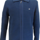 Merc Gover Navy Mens Knitted Zipped Cardigan Polo