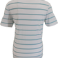 Mens White Baggy 60s 70s Retro Mod Striped T Shirt