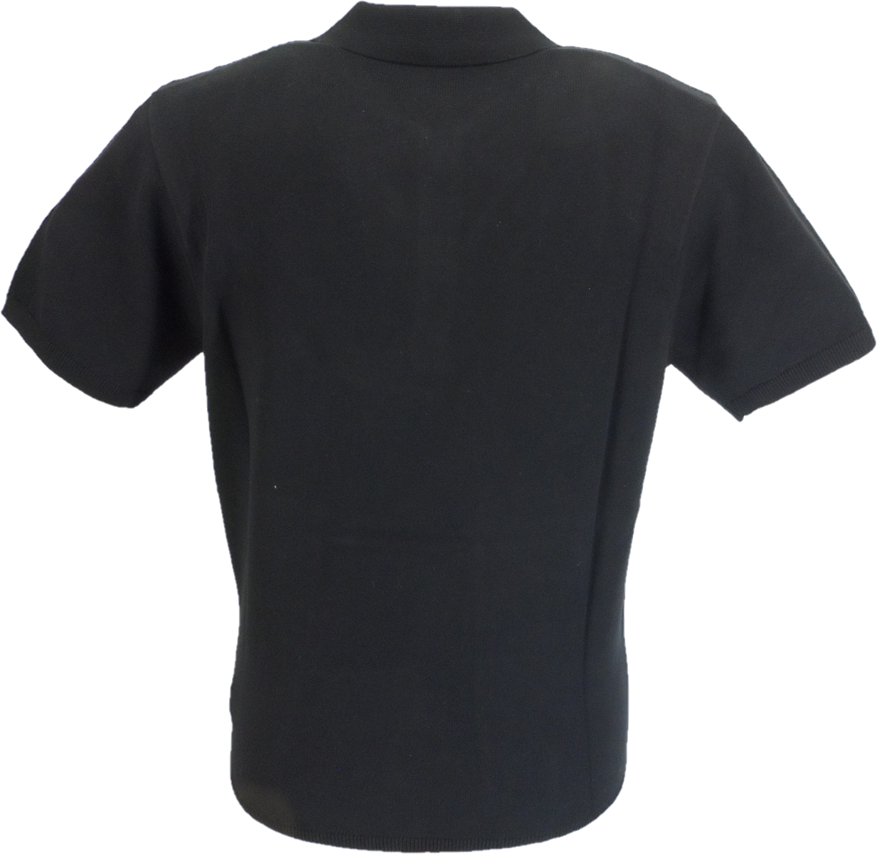 Gabicci Vintage schwarzes Jackson-Strick-Poloshirt für Herren