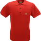 Gabicci Vintage Mens Poppy Red Jackson Knitted Polo Shirt