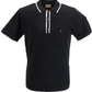 Gabicci Vintage Mens Black Lineker Knitted Polo Shirt
