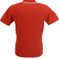 Gabicci Vintage Mens Poppy Red Lineker Short Sleeve Knitted Polo Shirt